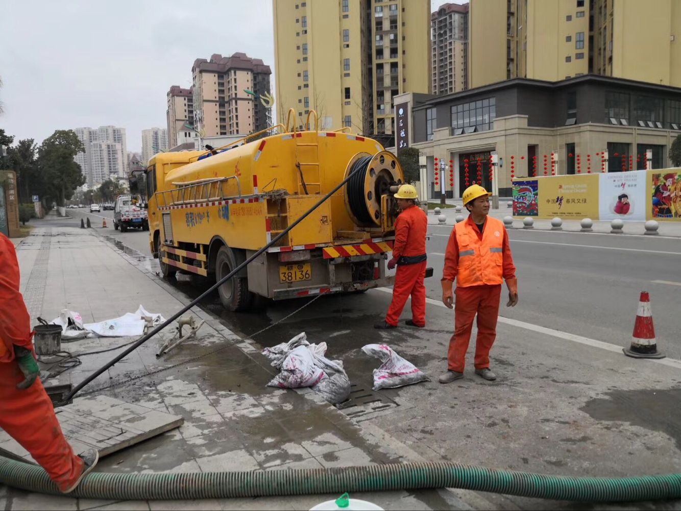陈仓排污管道清淤-管道清洗